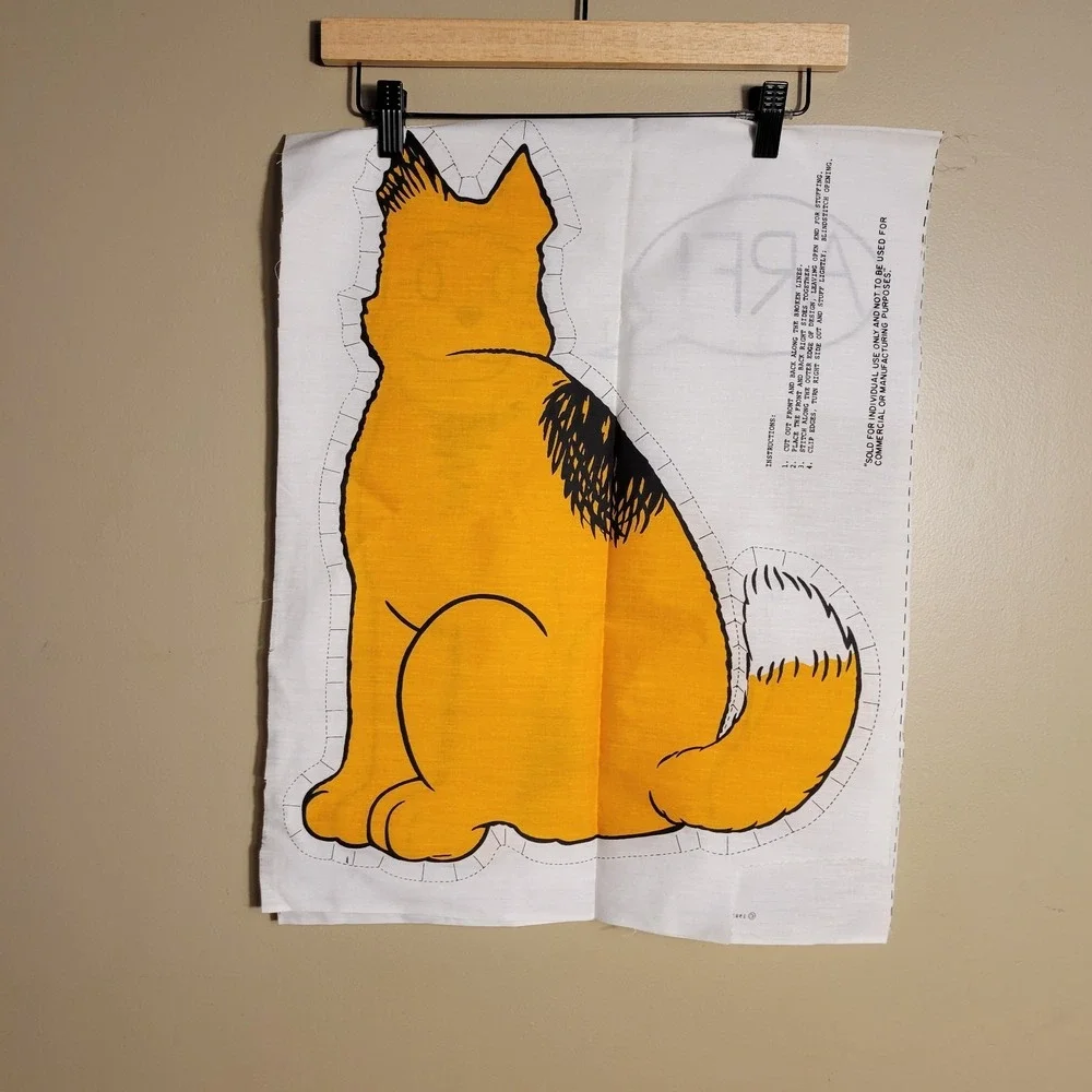 Vintage 1982‎ ANNIE'S Dog Sandy CUT & SEW Fabric Panel 20
